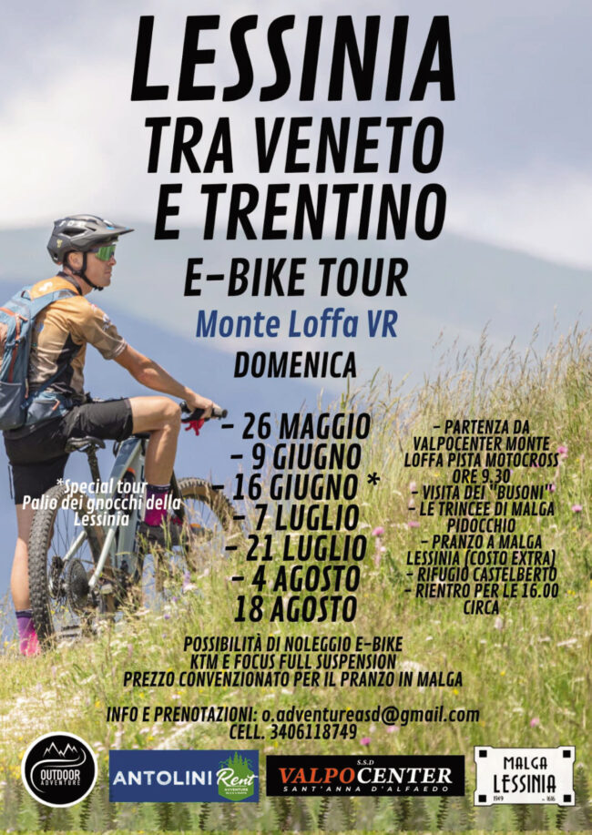tour e-bike lessinia tour e-bike in lessinia